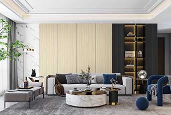 百色轻奢风格-客厅